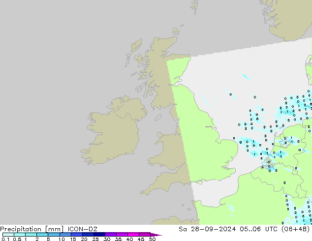 Neerslag ICON-D2 za 28.09.2024 06 UTC