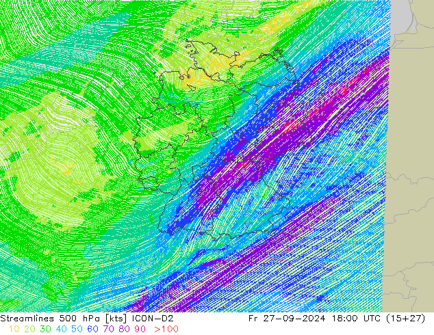  500 hPa ICON-D2  27.09.2024 18 UTC