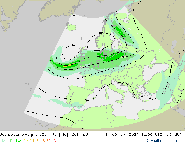 高速氣流 ICON-EU 星期五 05.07.2024 15 UTC