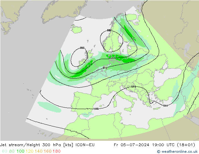 高速氣流 ICON-EU 星期五 05.07.2024 19 UTC