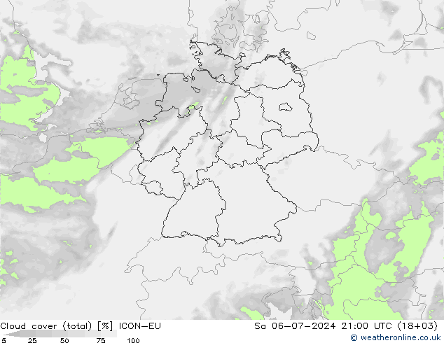 云 (总) ICON-EU 星期六 06.07.2024 21 UTC