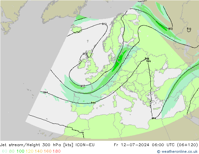 高速氣流 ICON-EU 星期五 12.07.2024 06 UTC