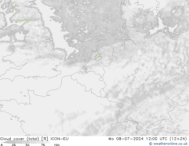 云 (总) ICON-EU 星期一 08.07.2024 12 UTC