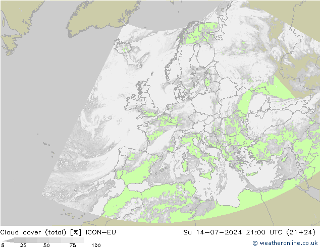 云 (总) ICON-EU 星期日 14.07.2024 21 UTC