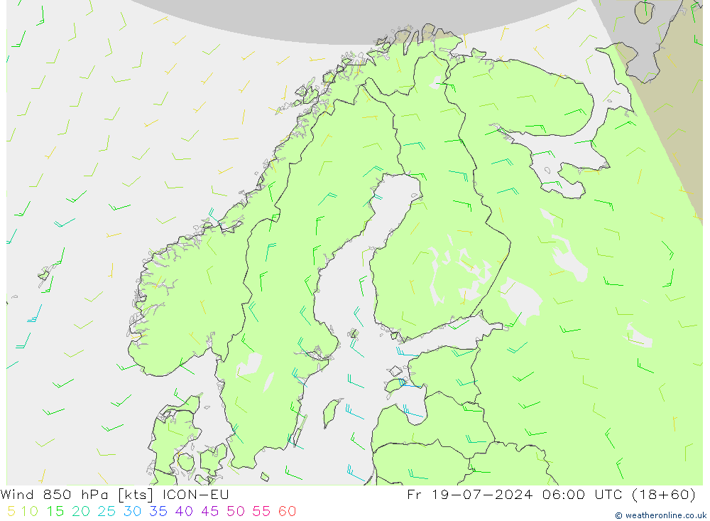Wind 850 hPa ICON-EU vr 19.07.2024 06 UTC