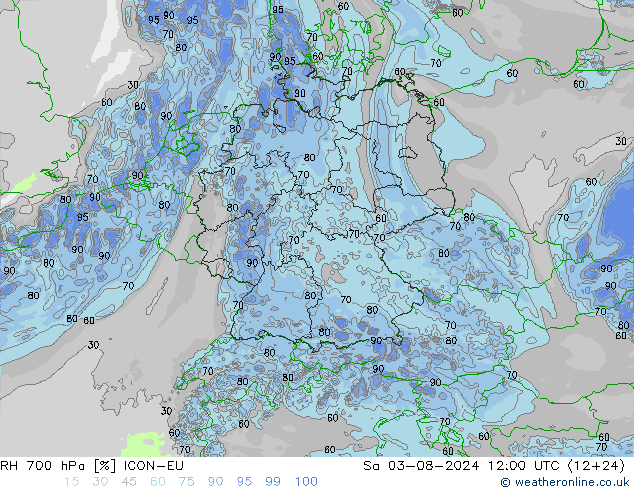 RV 700 hPa ICON-EU za 03.08.2024 12 UTC