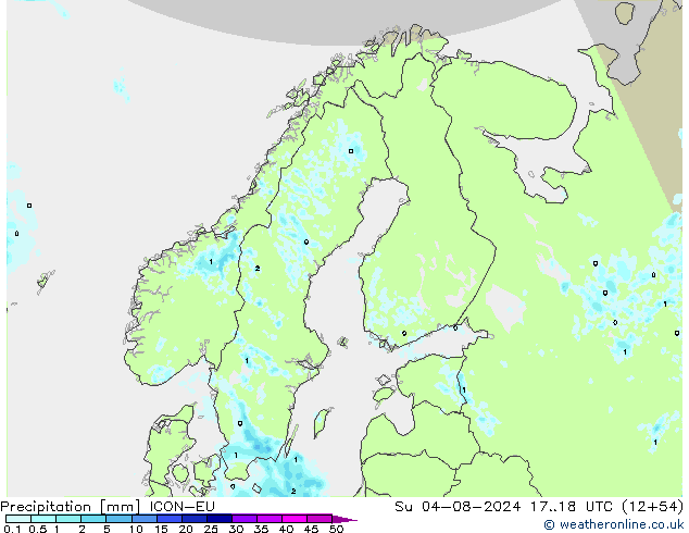 Neerslag ICON-EU zo 04.08.2024 18 UTC