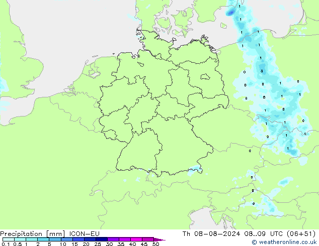 Neerslag ICON-EU do 08.08.2024 09 UTC