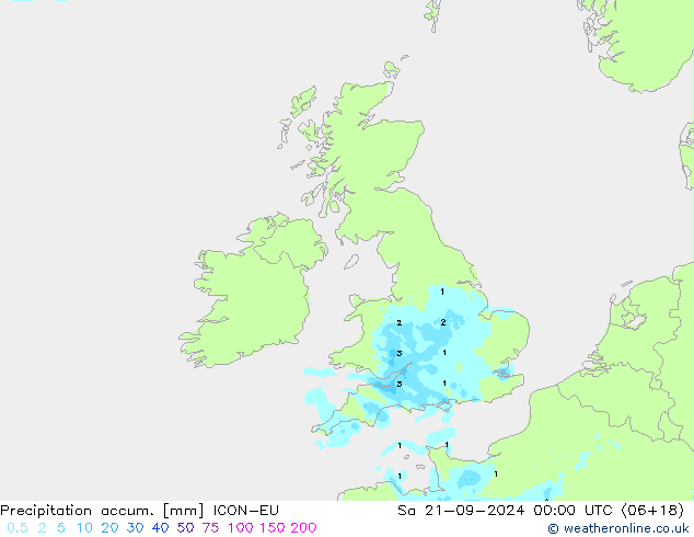 Precipitación acum. ICON-EU sáb 21.09.2024 00 UTC