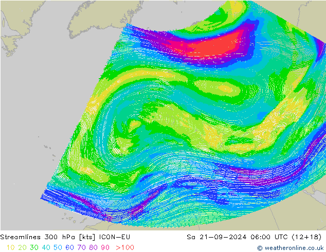  300 hPa ICON-EU  21.09.2024 06 UTC