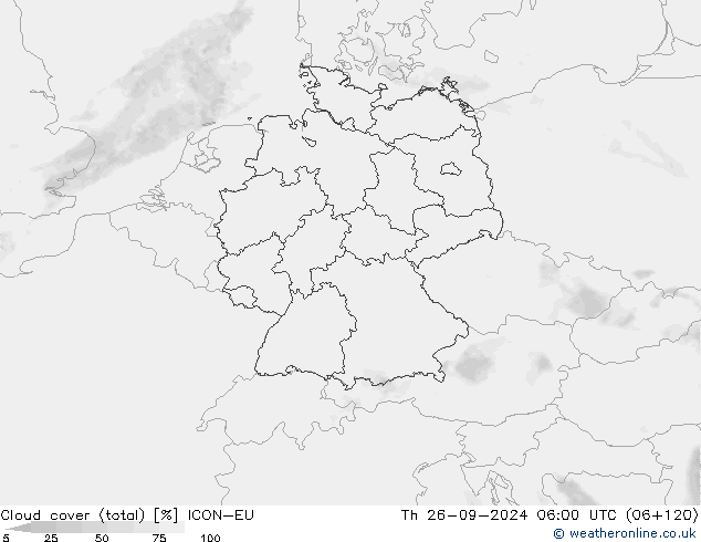 云 (总) ICON-EU 星期四 26.09.2024 06 UTC