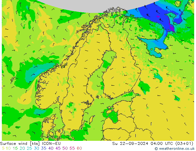 Bodenwind ICON-EU So 22.09.2024 04 UTC