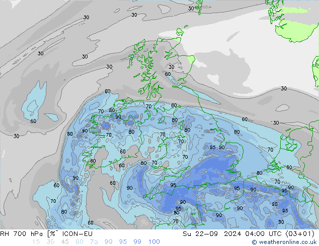 RH 700 hPa ICON-EU So 22.09.2024 04 UTC