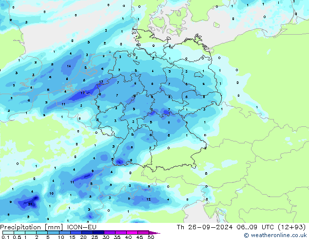 Precipitation ICON-EU Th 26.09.2024 09 UTC