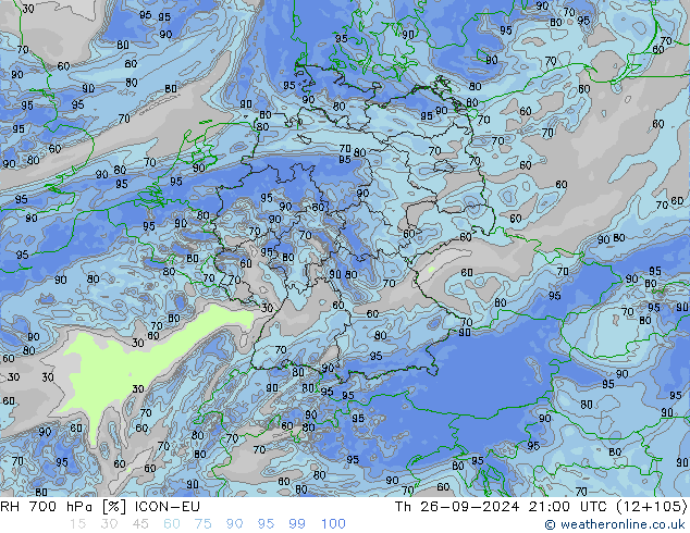 700 hPa Nispi Nem ICON-EU Per 26.09.2024 21 UTC