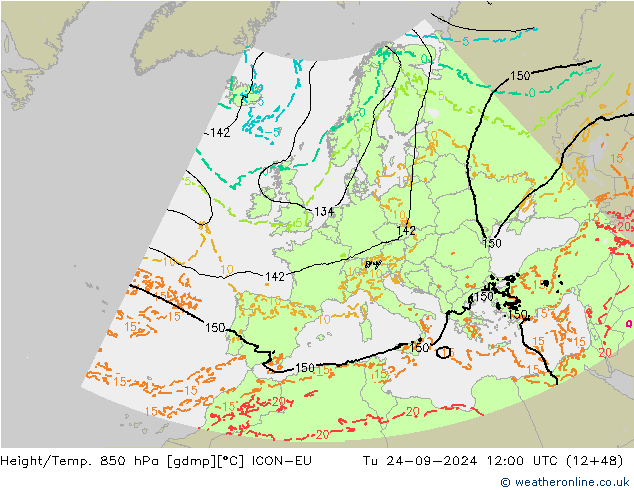 Height/Temp. 850 hPa ICON-EU Ter 24.09.2024 12 UTC