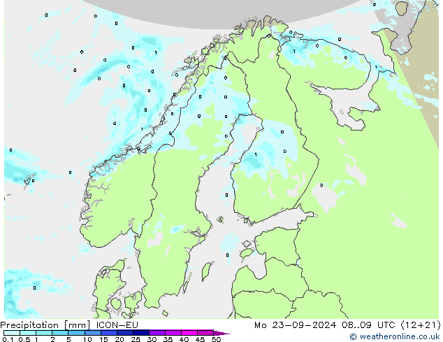 precipitação ICON-EU Seg 23.09.2024 09 UTC