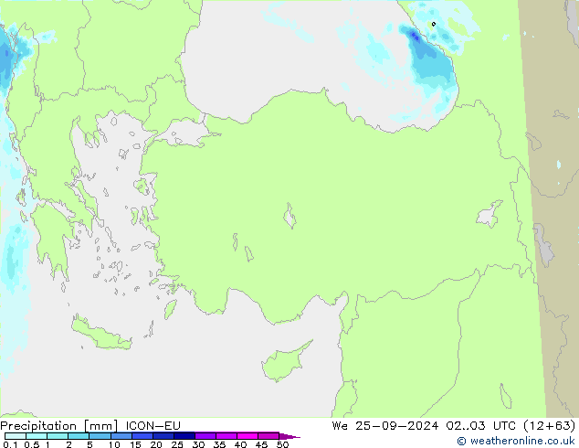 opad ICON-EU śro. 25.09.2024 03 UTC