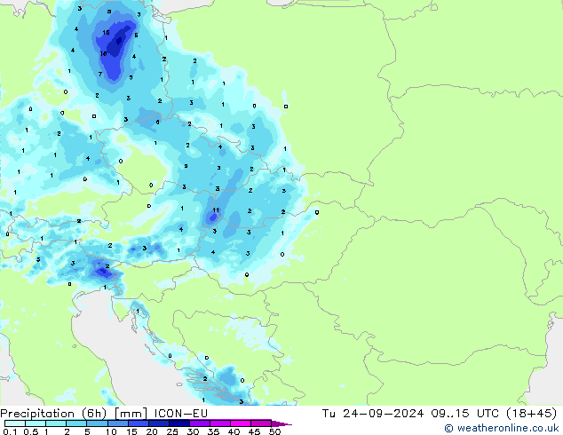 Nied. akkumuliert (6Std) ICON-EU Di 24.09.2024 15 UTC