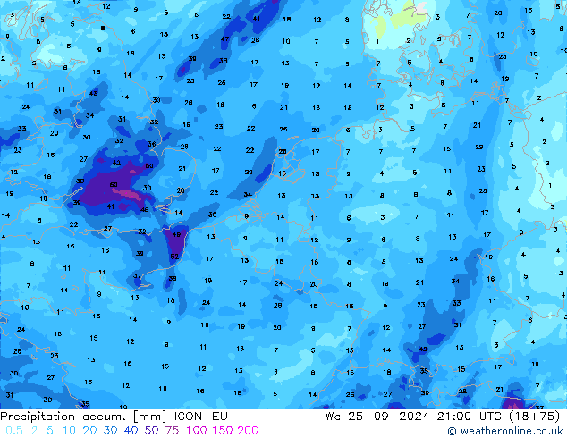 Nied. akkumuliert ICON-EU Mi 25.09.2024 21 UTC