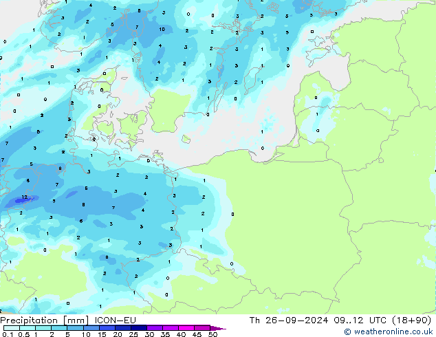 Yağış ICON-EU Per 26.09.2024 12 UTC