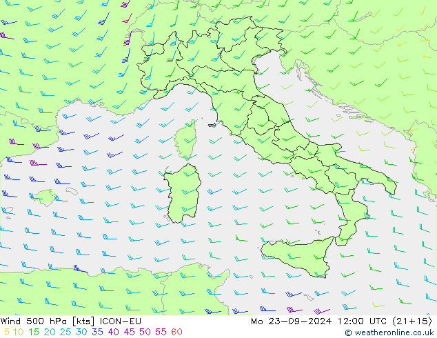  500 hPa ICON-EU  23.09.2024 12 UTC