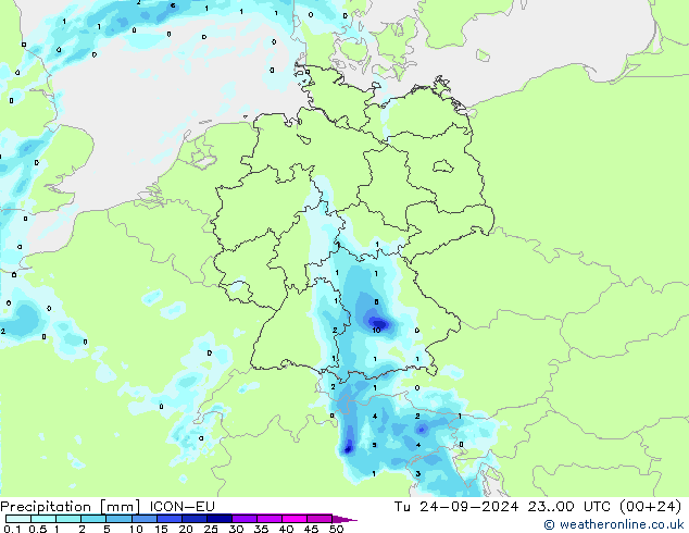 Niederschlag ICON-EU Di 24.09.2024 00 UTC