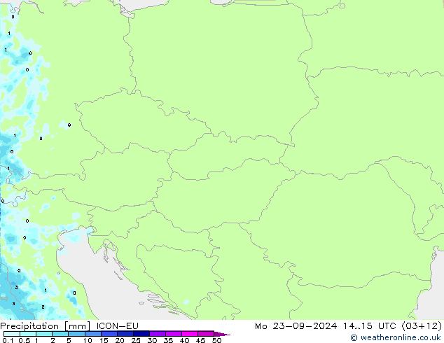 Precipitación ICON-EU lun 23.09.2024 15 UTC