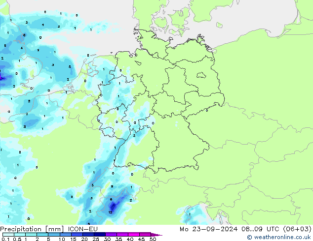 precipitação ICON-EU Seg 23.09.2024 09 UTC