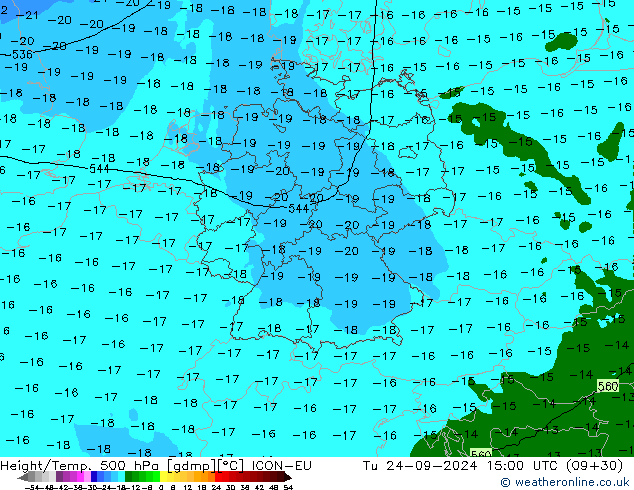 Height/Temp. 500 hPa ICON-EU Ter 24.09.2024 15 UTC