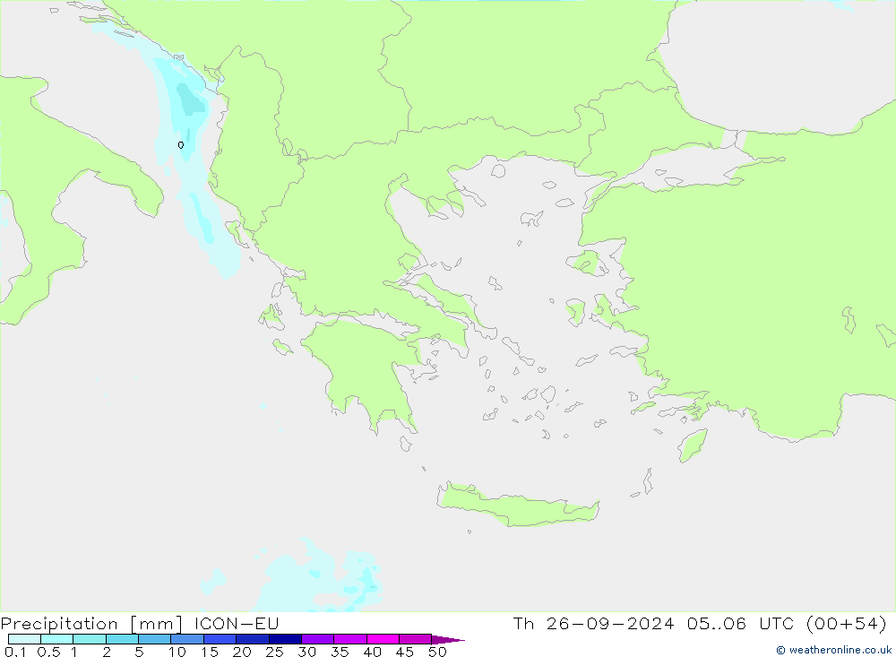 Precipitation ICON-EU Th 26.09.2024 06 UTC