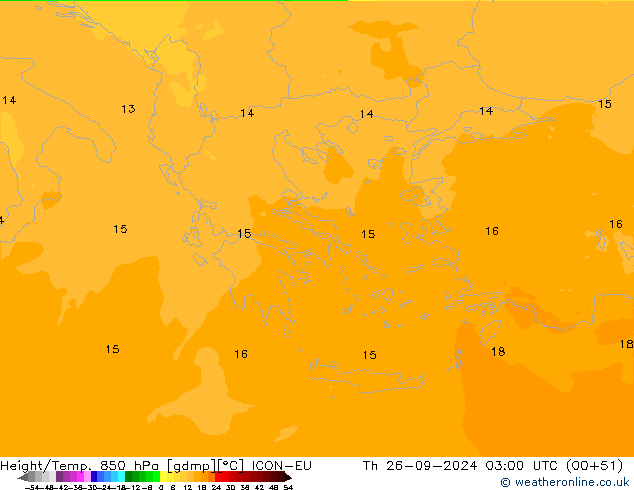 Height/Temp. 850 hPa ICON-EU  26.09.2024 03 UTC