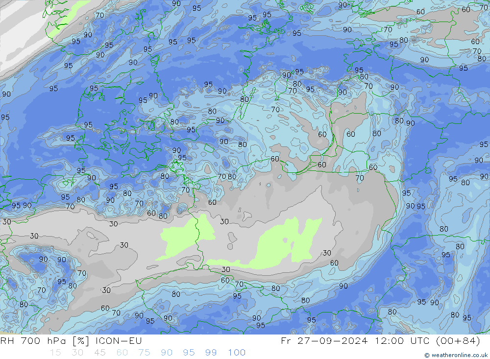 700 hPa Nispi Nem ICON-EU Cu 27.09.2024 12 UTC