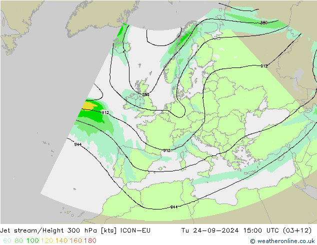 Straalstroom ICON-EU di 24.09.2024 15 UTC