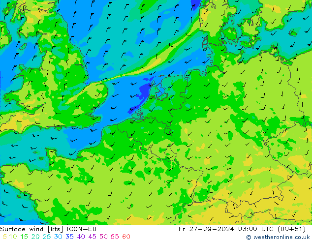  10 m ICON-EU  27.09.2024 03 UTC