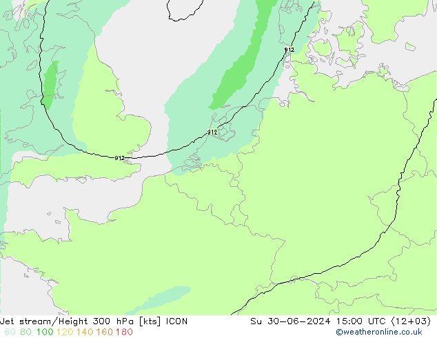 高速氣流 ICON 星期日 30.06.2024 15 UTC