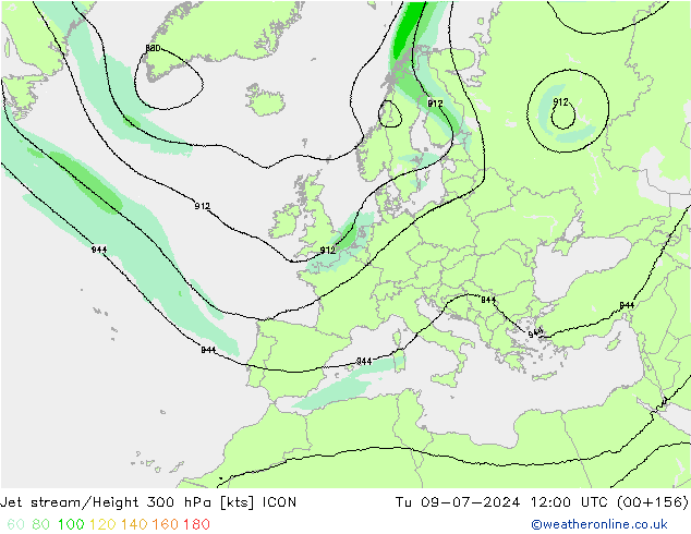 Straalstroom ICON di 09.07.2024 12 UTC