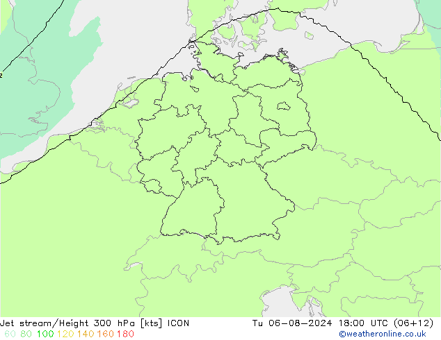 Straalstroom ICON di 06.08.2024 18 UTC