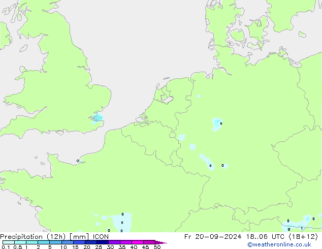 Nied. akkumuliert (12Std) ICON Fr 20.09.2024 06 UTC