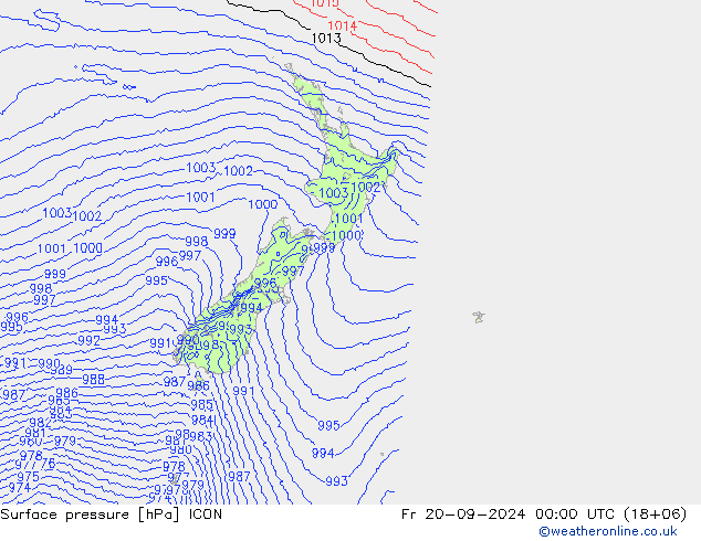 pressão do solo ICON Sex 20.09.2024 00 UTC