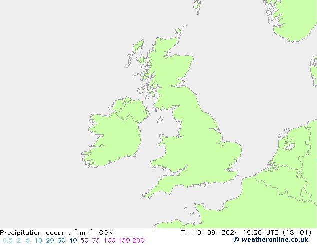 Precipitation accum. ICON Qui 19.09.2024 19 UTC