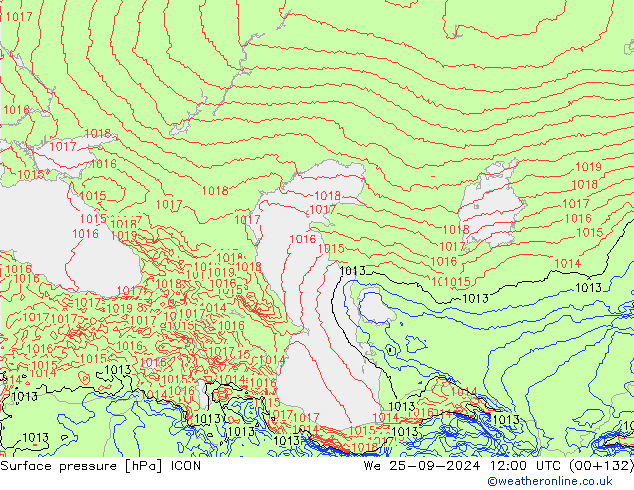 Bodendruck ICON Mi 25.09.2024 12 UTC