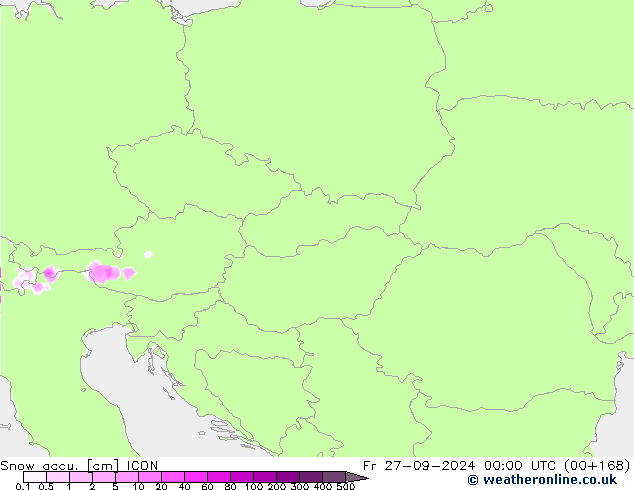 Toplam Kar ICON Cu 27.09.2024 00 UTC