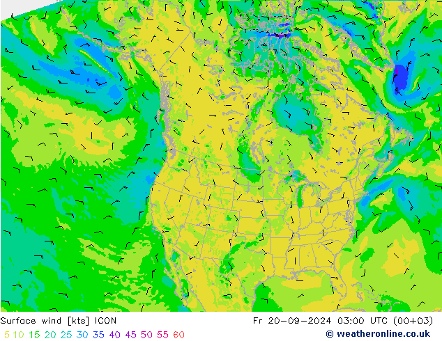 Bodenwind ICON Fr 20.09.2024 03 UTC