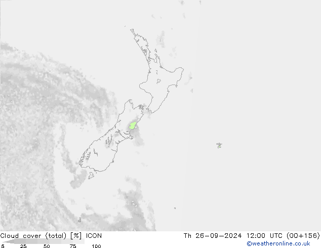 облака (сумма) ICON чт 26.09.2024 12 UTC