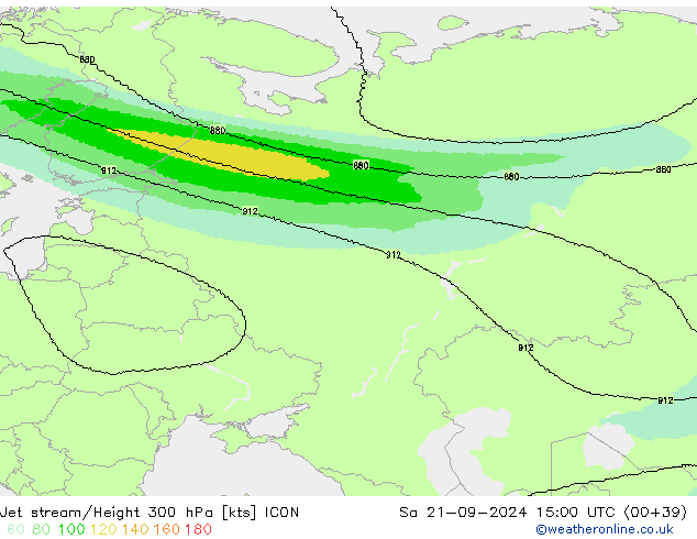 Straalstroom ICON za 21.09.2024 15 UTC