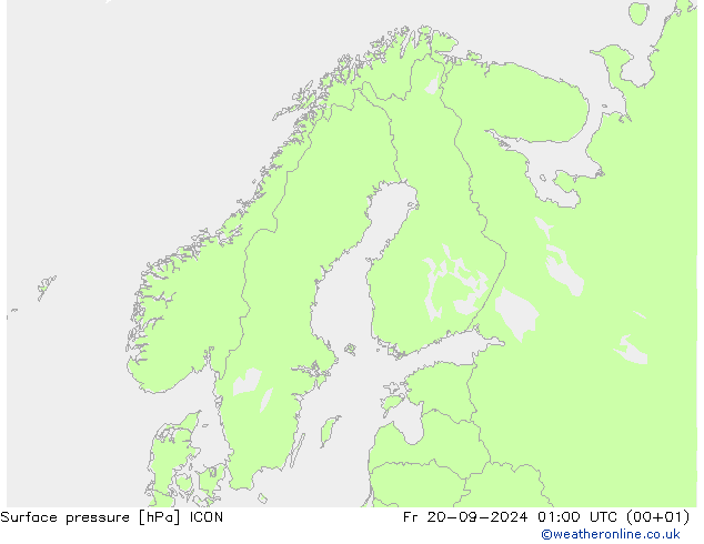 ciśnienie ICON pt. 20.09.2024 01 UTC