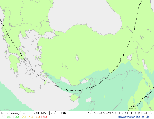 Jet Akımları ICON Paz 22.09.2024 18 UTC