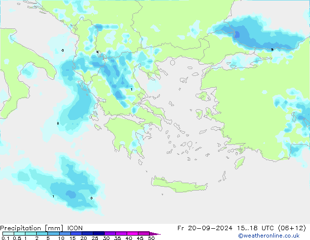 осадки ICON пт 20.09.2024 18 UTC