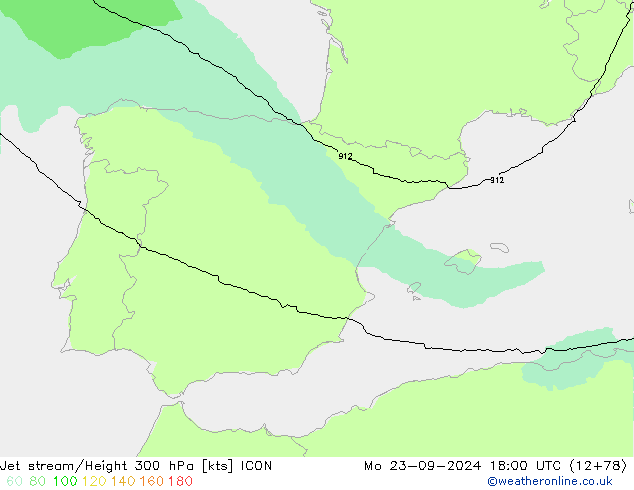 Prąd strumieniowy ICON pon. 23.09.2024 18 UTC